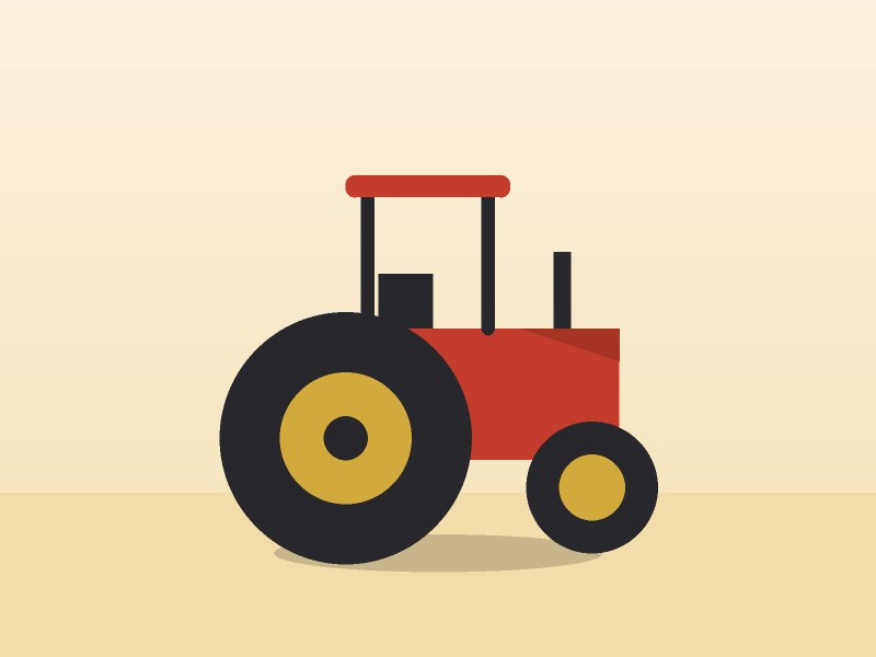 Tractor 25hp with rotary tiller