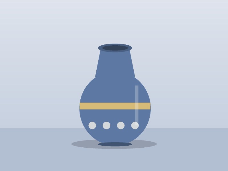 Ceramic vase by a listed artist, with box