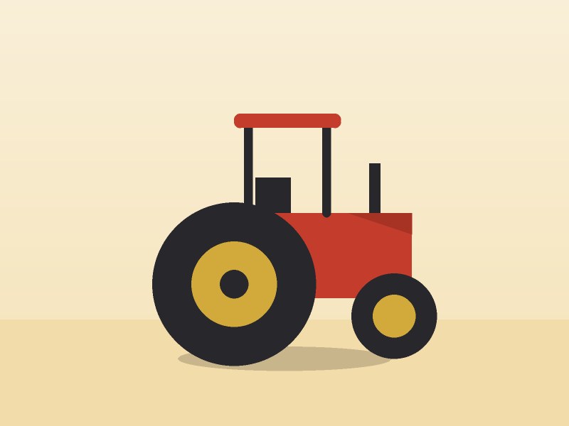 Tractor 25hp with rotary tiller